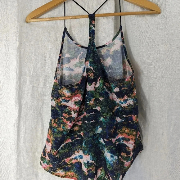 H & M, watercolor, racerback, spaghetti strap tank top, women's size 4 A8 - Picture 7 of 7